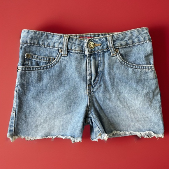 Faded Glory Girl’s Blue Denim Shorts Size 7 - Picture 1 of 8